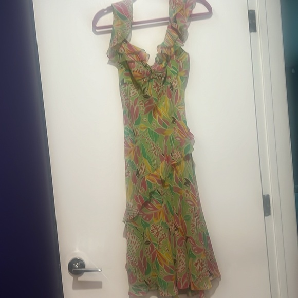 Colorful BCBG MAC Azria size 4 sleeveless dressNWOT - Picture 2 of 13